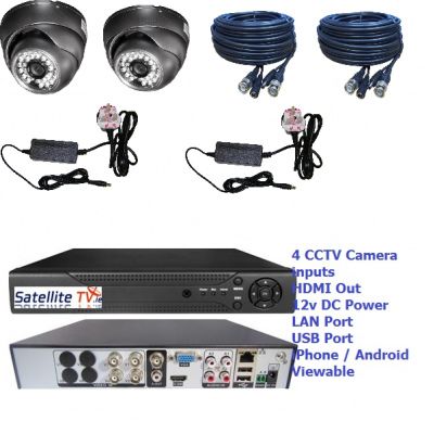 2 Camera CCTV System inc 1TB DVR  2 Camera CCTV System inc 1TB DVR