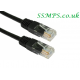 15m CAT 5E Network Lead RJ45 BLACK - 15m Ethernet Patch Cable