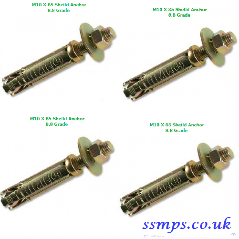 M10 X 85 Sheild Anchor x 4 M10 X 85 Sheild Anchor x 4