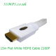 15m Flat White HDMI Cable V2.0 2160P / 3D