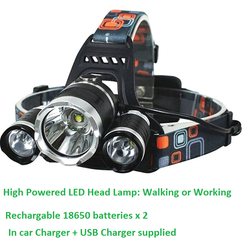 High Powered LED Head Lamp- 3 LEDS
