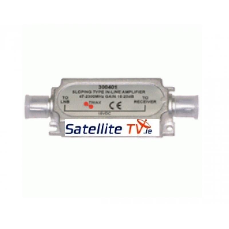 Inline satellite amplifier
