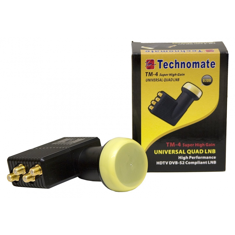 Technomate TM-4 Super High Gain Gold Quad LNB - Second Edition
