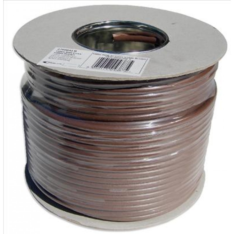 100m RG6 Satellite Cable Brown