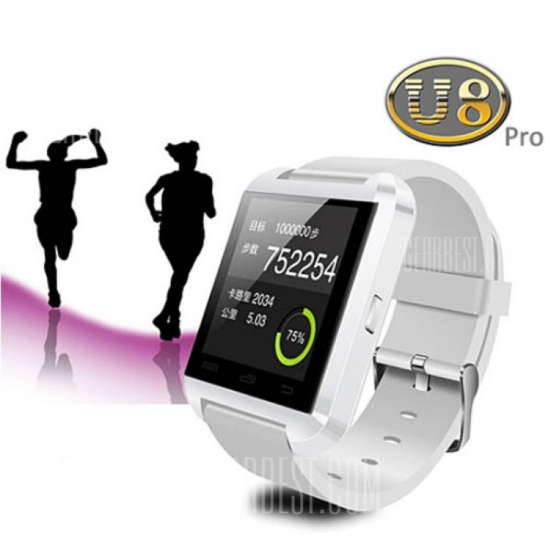 Bluetooth Smart Watch Mobile Phones - White