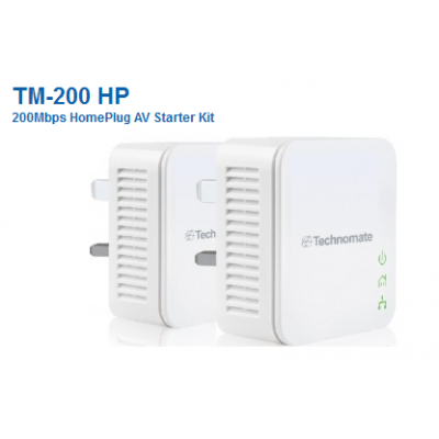 Technomate TM-200 HP 200Mbps Homeplugs x 2
