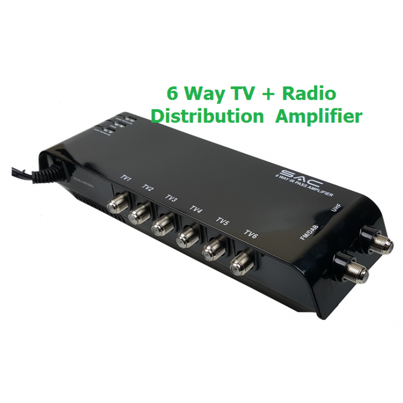 6 Way Indoor TV / Radio Amplifier 6 Way Indoor TV / Radio Amplifier