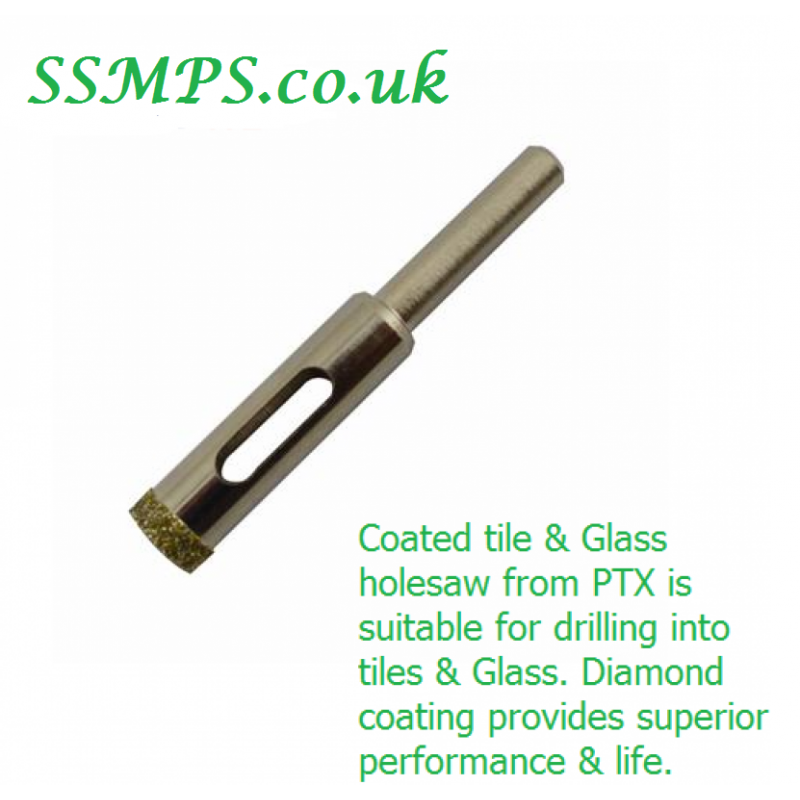 10mm Diamond Coated Tile / Glass Holesaw 