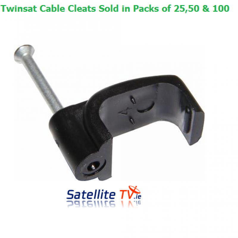 Twinsat RG6 / TX 100 BLACK Clips x 100 