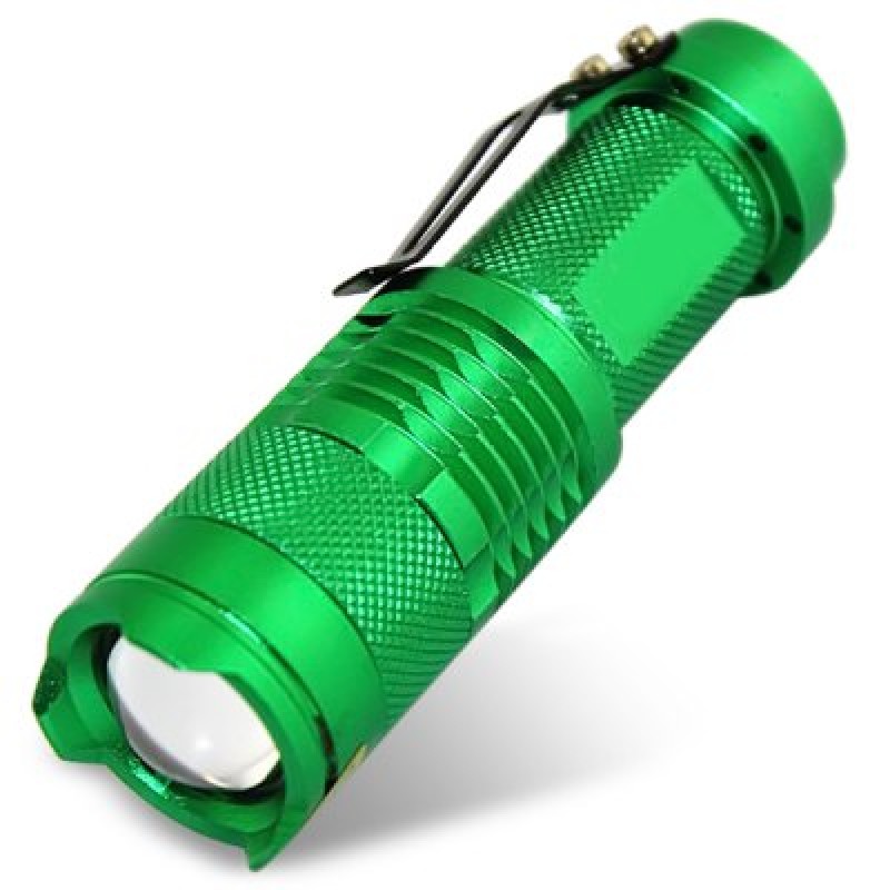 UltraFire SK68 300 Lumens Zoom LED Flashlight - Green