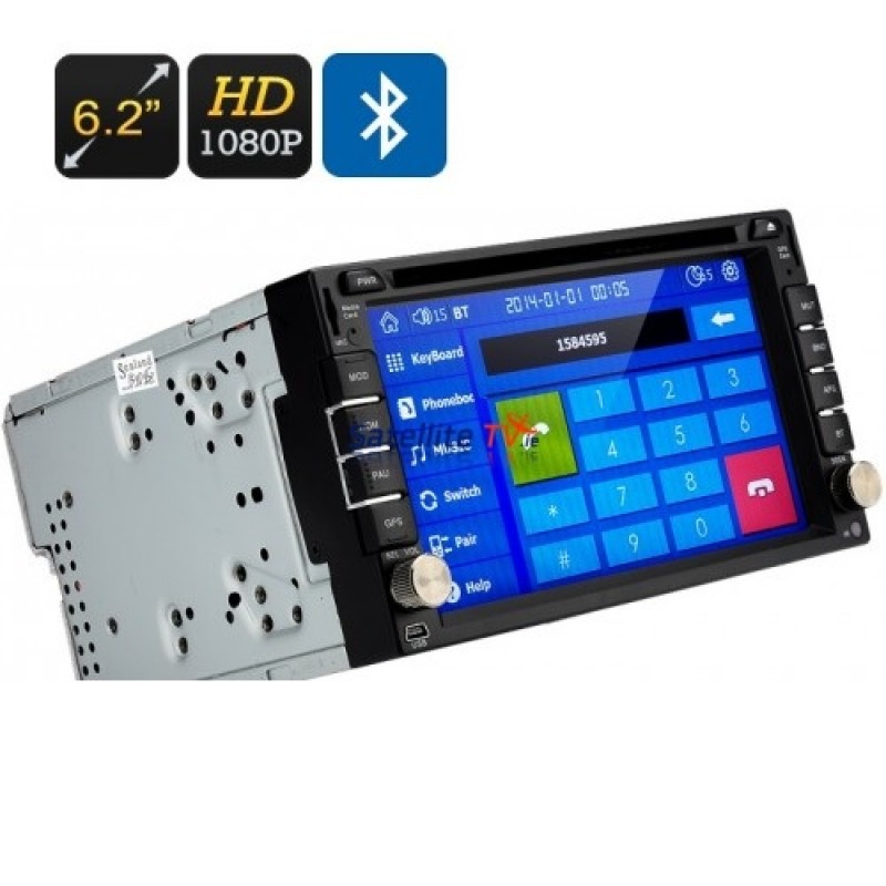 Van DVD Player - 6.2 Inch Screen, 2 DIN, GPS, Region Free, 1080P, 4 X 45 Watt Speakers, Bluetooth, Touch Screen Van DVD Player - 6.2 Inch Screen, 2 DIN, GPS, Region Free, 1080P, 4 X 45 Watt Speakers, Bluetooth, Touch Screen